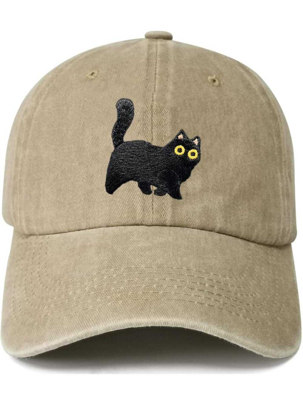 Unisax Natural Cartoon Embroidered Adjustable Cotton Cat Lovers Baseball Caps